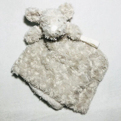 "Mantas de seguridad Beyonds Lovey Bear 9"" felpa niño niña infante gris remolino roseta" Foto 1 de 4