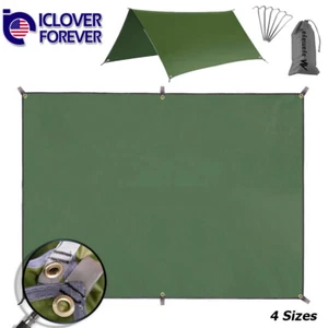 Waterproof Camping Tarp Tent Footprint Lightweight Mat Ground Sheet Rain Fly 13' - Bild 1 von 12