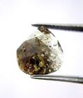 Big Natural Diamond 2.02tcw Gray Brown Mix Sparkling Antique Pear Rose Cut Jewel