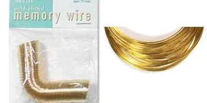 Approximately 125 Loops Gold Plated Stainless Steel 3/4" RING Memory Wire  - Picture 1 of 3