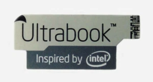 50PCS Intel Ultrabook sticker Case Badge Genuine USA Lot Wholesale Silver Black - Picture 1 of 5