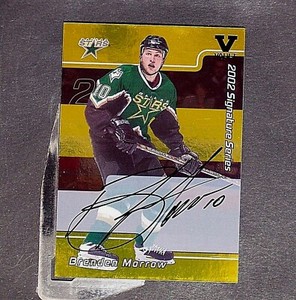 BRENDEN MORROW Auto  2001/02 BAP Signature Series GOLD #009  Dallas Stars