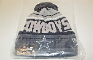 Dallas Cowboys New Era Beanie Herren One Size Blau Fußball Winter Bommelmütze *Neu mit Etikett* - Bild 1 von 6