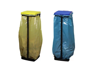 Müllsackständer Müllbeutelhalter Gelber Sack bis 120 Liter in blau und gelb - Bild 1 von 4