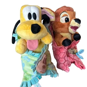 Disney Parks Baby Pluto Bambi Blanket Disney Babies Plush Stuffed Animal Toy C11 - Picture 1 of 17