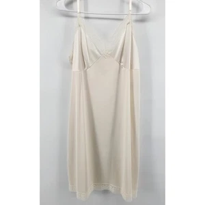 Vintage Vanity Fair beige Spitzenbesatz Vollslip komplett Nylon Antron III Größe 48 launisch - Bild 1 von 9