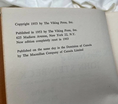 Short Novels by John Steinbeck Rare 1953 Edition Hardcover Viking Press - Image 1 of 4