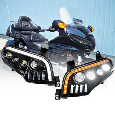 Комплект для модернизации передних светодиодных фар в сборе для Honda Goldwing GL1800 2001-2018 - Изображение 1 из 4