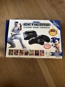 SEGA Genesis Classic Black Game Console with 80 Preloaded Games w/Sonic Hedgehog