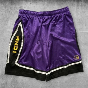 Vintage AND 1 Shorts Large Purple Basketball 90s Y2K Heavy Hip Hop Mixtape - Picture 1 of 3