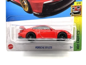 Last 1! Hot Wheels Porsche 911 GT3 (red) #177 SUPER CUSTOM WHEEL SWAP/see photos - Picture 1 of 8