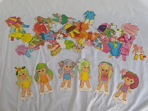 Vintage Liddle Kiddles Kologne 6 Paper Dolls and Outfits/MANY Pieces 1968 Mattel - Bild 1 von 8