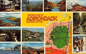 Postal NY: Saludos desde las montañas Adirondack, Nueva York, vista múltiple - Imagen 1 de 2