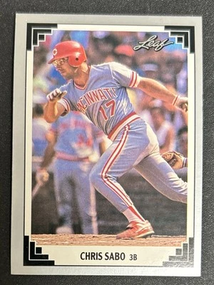 1991 Leaf Chris Sabo Baseball Card #65 Reds 3B VG O/C - Image 1 of 2