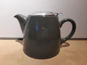Tesco Stump Teapot Stainless Steel Infuser Loose Leaf Tea Stoneware 500ml VGC - Picture 1 of 13