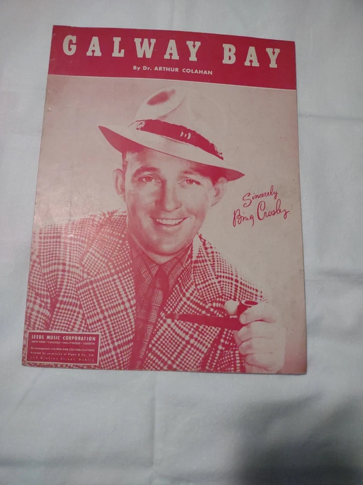 "GALWAY BAY'" ©1947 Partituras Vintage Piano Arthur Colahan, Bing Crosby - Imagem 1 de 2