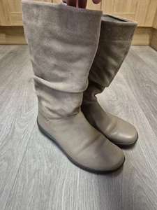 Hotter Mystery Boots Suede & Leather, Grey, Size 7.5 EXF  - Picture 1 of 9