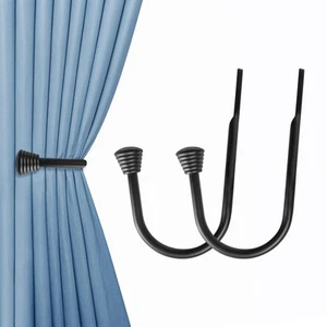 2 Pack Curtain Tiebacks Metal Drapery Holdbacks Hooks for Home Decor - Picture 1 of 7