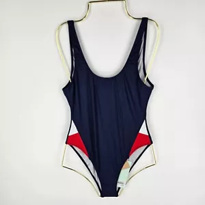 Traje de baño de una pieza The Upside Claudina para mujer talla 0 bloque de color espalda baja nuevo con etiquetas - Imagen 1 de 5