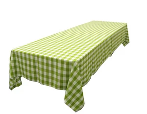 Polyester Checkered Tablecloth Rectangular Seamless 60X120" By Broward Linens - Picture 1 of 29