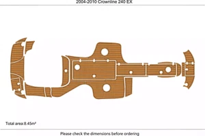 2005 Crownline 240 EX Swim Platform Cockpit EVA Pad Foam Teak Deck Flooring Mat - Bild 1 von 21