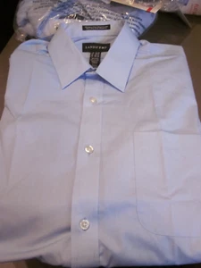 NEW LANDS END WRINKLE FREE BROADCLOTH TAILORED DRESS SHIRT LIGHT BLUE 15 35 - Picture 1 of 1