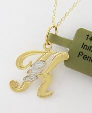 INITIAL "K" PENDANT 14K YELLOW GOLD - New With Tag