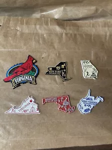 (x6) VTG Fridge Magnets-New York NY Empire State Virginia Maryland East Coast - Picture 1 of 4