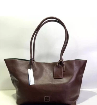 Dooney & Bourke Russel Tote Bag Florentine  Leather X-Large ~Chestnut~Brown - Image 1 of 4