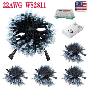 WS2811 12V LED Pixels Light RGB String Lights Addressable Christmas Advertising - Picture 1 of 26