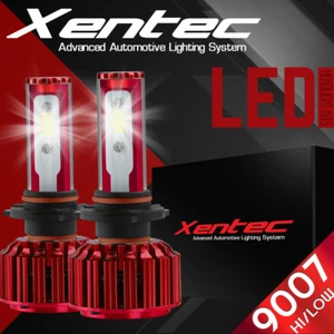 200W 20000LM CREE COB 9007 HB5 LED Headlight Kit Bulbs 6000K High Low Beam Power - Picture 1 of 11