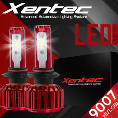 200W 20000LM CREE COB 9007 HB5 LED Headlight Kit Bulbs 6000K High Low Beam Power - Image 1 of 4