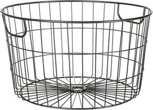 Mainstays Rustic Black Wire Basket - 12 in Diameter, 6.9 in Height - Picture 1 of 3