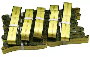 (15) 2"X10' Sewn Loop Tire Lasso Strap Car Hauler Trailer Wheel Tie Down - Bild 1 von 8