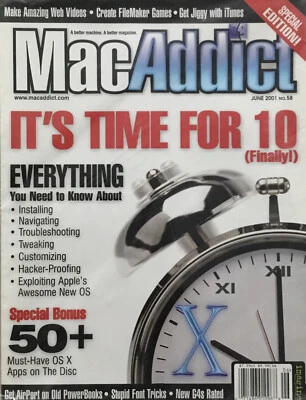 MacAddict  Magazine June 2001 Factory Sealed Special Edition w Demo CD-ROM DISC - Image 1 of 4