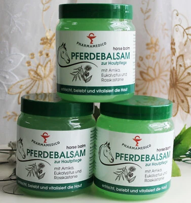 PHARMAMEDICO GMBH 3x500ml Pharmamedico Pferdebalsam Arnika Eukalyptus Rosskastanie vitalisiert