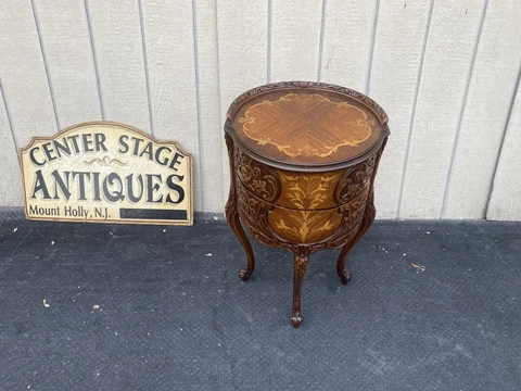 64523 Round Inlaid Nightstand End Table Cover