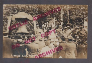 Salem OREGON RPPC 1915 LIBERTY BELL Cross-Country Tour to PPIE Expo FLAG OR - Picture 1 of 4
