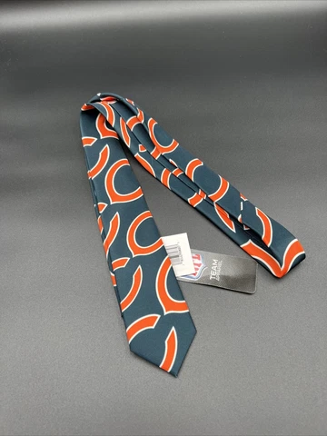 Chicago Bears Team Logo Tie Blue Orange White NWT Cover