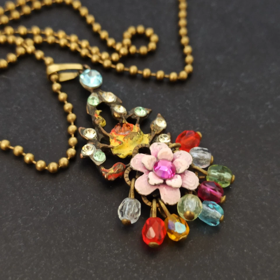 Collar Michal Negrin púrpura romántico renacimiento victoriano araña delicado de colección Foto 1 de 4