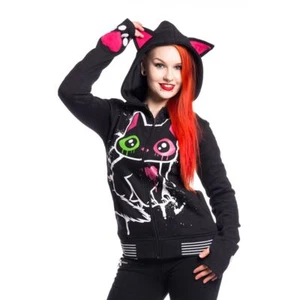 Cupcake Cult Kitty Mase Women's Black Cat Ear Hoodie • Ships in 2-4 Weeks • G... - Picture 1 of 2