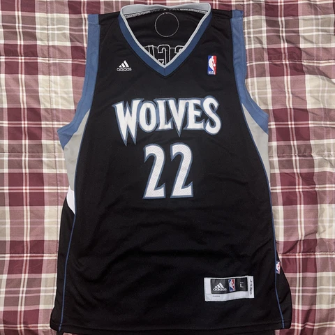 Adidas Minnesota Timberwolves Wiggins 22 Jersey Adult Size L Adidas Embroidered Cover