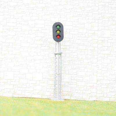 Sale 1 x HO / OO Scale Model Train Block Signals Railroad LED Light Silver #S3MD - Image 1 of 4