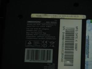 Case Down Medion MD96500 2464782-27051 - Afbeelding 1 van 1