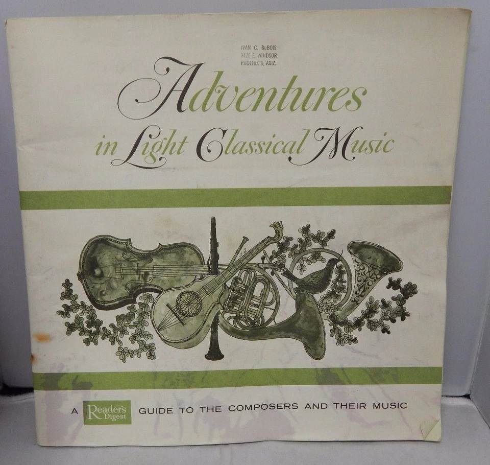Adventures In Light Classical Music Book By Readers Digest Rare! Free Shipping! - Image 1 of 4