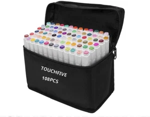 TOUCHFIVE 108 Colors Art Markers Set, Dual Tips Alcohol Based Drawing Markers... - Picture 1 of 12