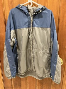 Stearns Mens Windbreaker Jacket Blue Gray Waterproof Hooded Full Zip Front XL - Picture 1 of 13