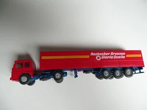 WIKING 1:87 Man Battaglia - Trailer Rosbacher Fontana/Gloria Fonte, Rosso - Foto 1 di 5