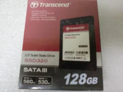 Transcend 128GB SSD Drive - TS128GSSD320  SATA 2.5 inch- NewSealed in Retail Box - Image 1 of 4