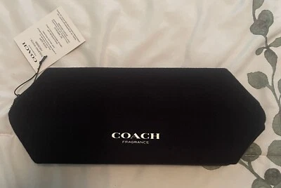 Coach Fragrance Felt (polyester) Toiletries zip travel bag, Navy Blue, NWT - Image 1 of 3